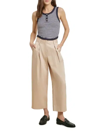 Favorite Daughter Women's The London High-Rise Wide-Leg Crop Trousers - Light Khaki - Size 14 | Thumbnail 2 Favorite Daughter Women's The London High-Rise Wide-Leg Crop Trousers - Light Khaki - Size 14 | Thumbnail 2