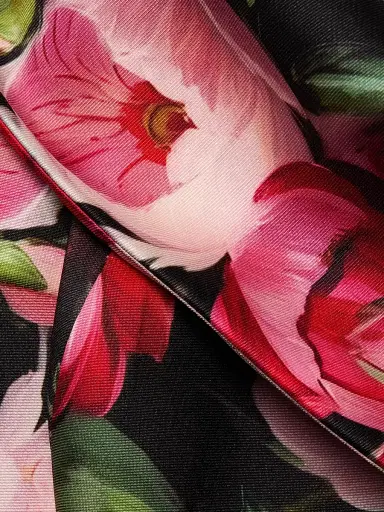 Teri Jon by Rickie Freeman Women's Peony Mikado Off-The-Shoulder Cocktail Dress - Black Multi - Size 18 | Thumbnail 7 Teri Jon by Rickie Freeman Women's Peony Mikado Off-The-Shoulder Cocktail Dress - Black Multi - Size 18 | Thumbnail 7