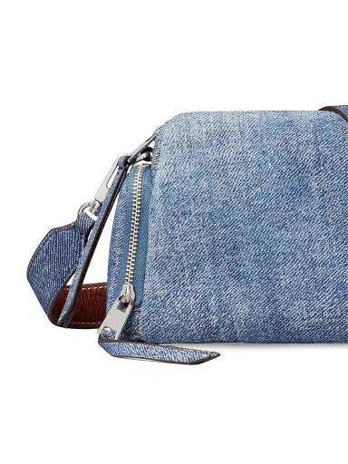 Tory Burch Women's Perry Denim-Print Suede Crossbody Bag | Thumbnail 5 Tory Burch Women's Perry Denim-Print Suede Crossbody Bag | Thumbnail 5