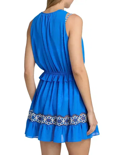 Ramy Brook Women's Gwendolyn Embroidered Cover-Up Minidress - Ocean | Thumbnail 4 Ramy Brook Women's Gwendolyn Embroidered Cover-Up Minidress - Ocean | Thumbnail 4