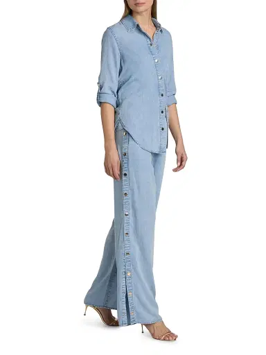 Generation Love Women's Josalyn High-Rise Wide-Leg Pants - Light Blue - Size XL | Thumbnail 2 Generation Love Women's Josalyn High-Rise Wide-Leg Pants - Light Blue - Size XL | Thumbnail 2