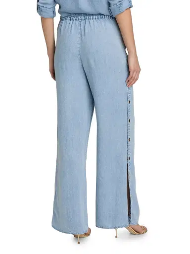 Generation Love Women's Josalyn High-Rise Wide-Leg Pants - Light Blue - Size XL | Thumbnail 5 Generation Love Women's Josalyn High-Rise Wide-Leg Pants - Light Blue - Size XL | Thumbnail 5