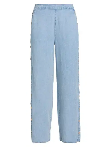 Generation Love Women's Josalyn High-Rise Wide-Leg Pants - Light Blue - Size XL | Thumbnail 1 Generation Love Women's Josalyn High-Rise Wide-Leg Pants - Light Blue - Size XL | Thumbnail 1
