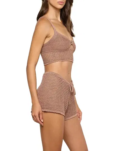 L'Agence Women's Tracy Pointelle-Knit Bralette - Hazelnut - Size XXL | Thumbnail 5 L'Agence Women's Tracy Pointelle-Knit Bralette - Hazelnut - Size XXL | Thumbnail 5