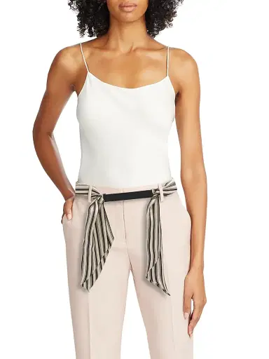 rag & bone Women's Michele Striped Silk Scarf Belt - Black Stripe - Size Large | Thumbnail 2 rag & bone Women's Michele Striped Silk Scarf Belt - Black Stripe - Size Large | Thumbnail 2