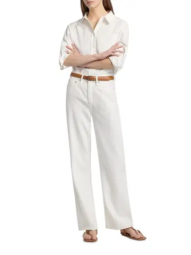 rag & bone Women's Featherweight Sofie Wide-Leg Jeans - White - Size 24 | Thumbnail 2 rag & bone Women's Featherweight Sofie Wide-Leg Jeans - White - Size 24 | Thumbnail 2