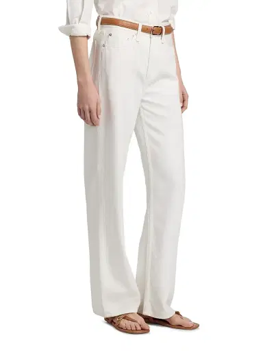 rag & bone Women's Featherweight Sofie Wide-Leg Jeans - White - Size 24 | Thumbnail 4 rag & bone Women's Featherweight Sofie Wide-Leg Jeans - White - Size 24 | Thumbnail 4