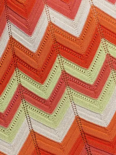 Milly Women's Kaela Zigzag Knit Cover-Up Dress - Orange Multi | Thumbnail 7 Milly Women's Kaela Zigzag Knit Cover-Up Dress - Orange Multi | Thumbnail 7
