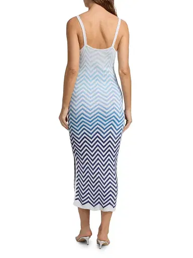 Milly Women's Mica Gradient Zigzag Cover-Up Dress - Blue Multi | Thumbnail 5 Milly Women's Mica Gradient Zigzag Cover-Up Dress - Blue Multi | Thumbnail 5