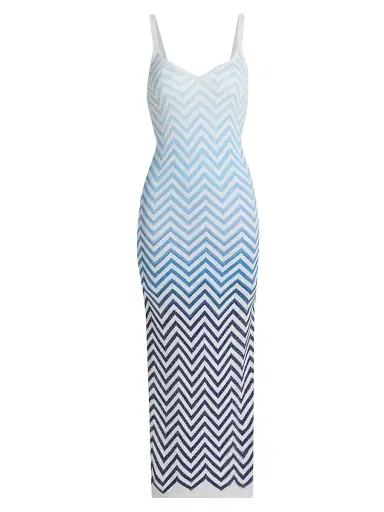 Milly Women's Mica Gradient Zigzag Cover-Up Dress - Blue Multi | Thumbnail 1 Milly Women's Mica Gradient Zigzag Cover-Up Dress - Blue Multi | Thumbnail 1