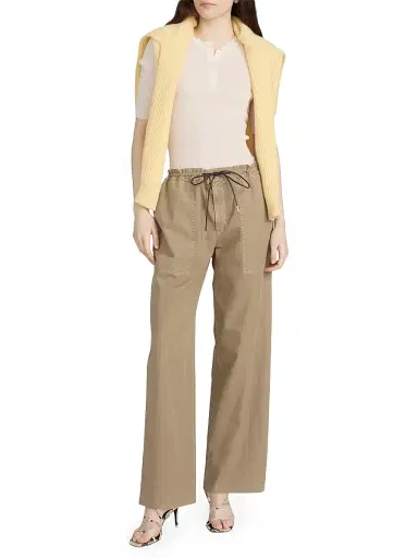 Frame Women's The Gallery Cotton Pants - Army - Size 14 | Thumbnail 2 Frame Women's The Gallery Cotton Pants - Army - Size 14 | Thumbnail 2