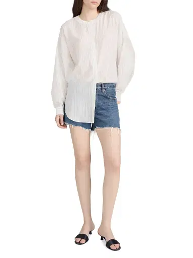 Frame Women's The Long Hang Raw-Edge Denim Shorts | Thumbnail 2 Frame Women's The Long Hang Raw-Edge Denim Shorts | Thumbnail 2