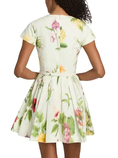 Oscar de la Renta Women's Floral Poplin Day Minidress - Multi | Thumbnail 5 Oscar de la Renta Women's Floral Poplin Day Minidress - Multi | Thumbnail 5