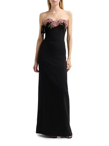 Prabal Gurung Women's Blanca Embellished Strapless Gown - Black | Thumbnail 2 Prabal Gurung Women's Blanca Embellished Strapless Gown - Black | Thumbnail 2
