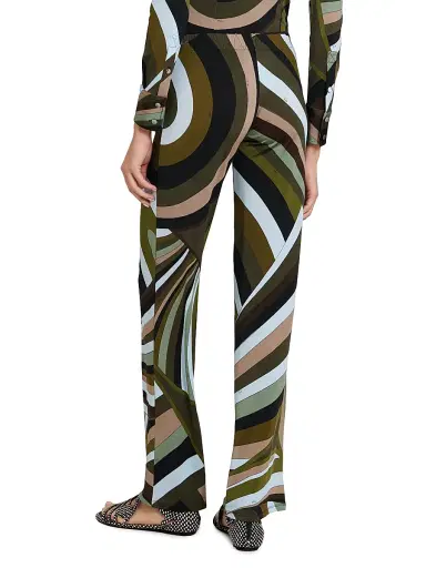 Pucci Women's L'Alba Printed Jersey Satin Regular-Fit Pants - Khaki Blue | Thumbnail 5 Pucci Women's L'Alba Printed Jersey Satin Regular-Fit Pants - Khaki Blue | Thumbnail 5