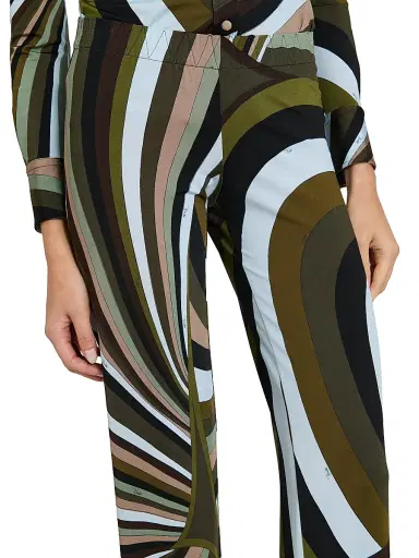 Pucci Women's L'Alba Printed Jersey Satin Regular-Fit Pants - Khaki Blue | Thumbnail 6 Pucci Women's L'Alba Printed Jersey Satin Regular-Fit Pants - Khaki Blue | Thumbnail 6