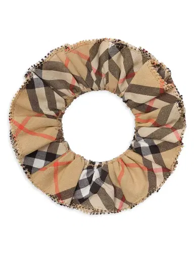 Burberry Girl's Check Cotton Scrunchie | Thumbnail 2 Burberry Girl's Check Cotton Scrunchie | Thumbnail 2