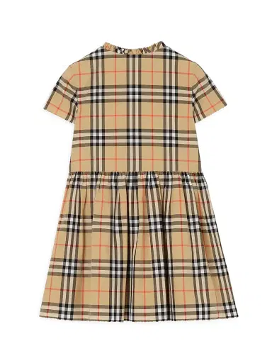Burberry Little Girl's Check Smocked Shirtdress | Thumbnail 2 Burberry Little Girl's Check Smocked Shirtdress | Thumbnail 2