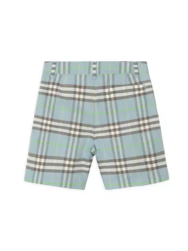 Burberry Baby Boy's, Little Boy's & Boy's Check Flat Front Shorts - Misty Blue - Size 3 | Thumbnail 2 Burberry Baby Boy's, Little Boy's & Boy's Check Flat Front Shorts - Misty Blue - Size 3 | Thumbnail 2