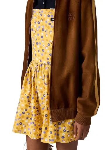 Miu Miu Women's Waxed Suede Jacket - Brown | Thumbnail 4 Miu Miu Women's Waxed Suede Jacket - Brown | Thumbnail 4