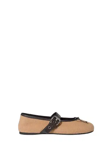 Miu Miu Women's Wool Ballerinas - Brown - Size 10 | Thumbnail 1 Miu Miu Women's Wool Ballerinas - Brown - Size 10 | Thumbnail 1