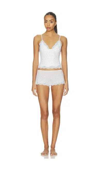 Skims Fits Everybody Lace Triangle Cami & Boyshort Set | Thumbnail 1 Skims Fits Everybody Lace Triangle Cami & Boyshort Set | Thumbnail 1