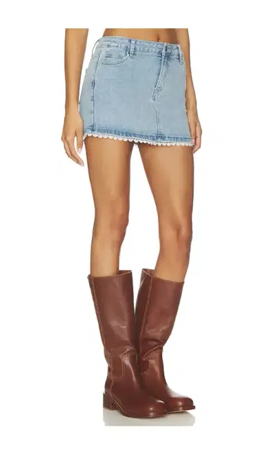 MORE TO COME Karlita Denim Mini Skirt | Thumbnail 2 MORE TO COME Karlita Denim Mini Skirt | Thumbnail 2