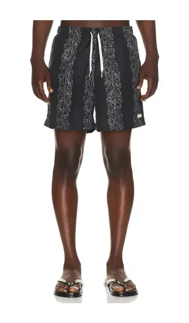 BATHER Black Fiesta Printed Swim Trunk | Thumbnail 1 BATHER Black Fiesta Printed Swim Trunk | Thumbnail 1