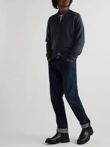 John Smedley Claygate Slim-Fit Merino Wool Zip-Up Cardigan - Men | Thumbnail 2 John Smedley Claygate Slim-Fit Merino Wool Zip-Up Cardigan - Men | Thumbnail 2