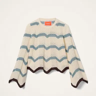La DoubleJ Chevron Crop Sweater | Thumbnail 4 La DoubleJ Chevron Crop Sweater | Thumbnail 4