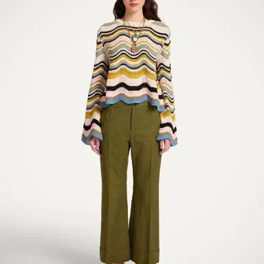La DoubleJ Chevron Crop Sweater | Thumbnail 3 La DoubleJ Chevron Crop Sweater | Thumbnail 3