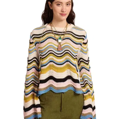La DoubleJ Chevron Crop Sweater | Thumbnail 1 La DoubleJ Chevron Crop Sweater | Thumbnail 1