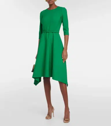 Oscar de la Renta Wool-blend midi dress | Thumbnail 5 Oscar de la Renta Wool-blend midi dress | Thumbnail 5