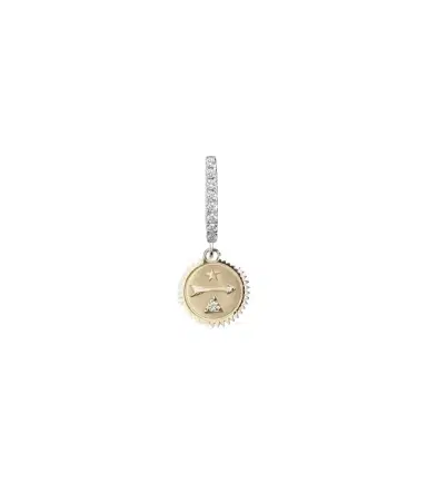 Foundrae Dream Mini 18kt yellow and white gold single earring with diamonds | Thumbnail 1 Foundrae Dream Mini 18kt yellow and white gold single earring with diamonds | Thumbnail 1