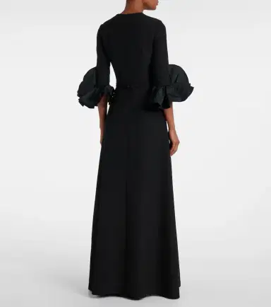 Safiyaa Belted ruffled crêpe gown | Thumbnail 5 Safiyaa Belted ruffled crêpe gown | Thumbnail 5