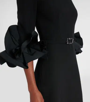 Safiyaa Belted ruffled crêpe gown | Thumbnail 6 Safiyaa Belted ruffled crêpe gown | Thumbnail 6