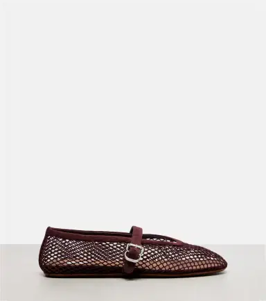 Alaïa Alaïa Ballerine fishnet Mary Jane flats | Thumbnail 3 Alaïa Alaïa Ballerine fishnet Mary Jane flats | Thumbnail 3