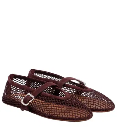 Alaïa Alaïa Ballerine fishnet Mary Jane flats | Thumbnail 1 Alaïa Alaïa Ballerine fishnet Mary Jane flats | Thumbnail 1
