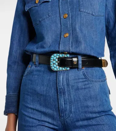 Valentino Garavani VLogo embellished leather belt | Thumbnail 3 Valentino Garavani VLogo embellished leather belt | Thumbnail 3