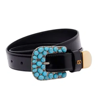Valentino Garavani VLogo embellished leather belt | Thumbnail 1 Valentino Garavani VLogo embellished leather belt | Thumbnail 1