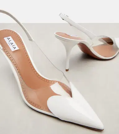 Alaïa Alaïa Le Caur 90 patent leather slingback pumps | Thumbnail 4 Alaïa Alaïa Le Caur 90 patent leather slingback pumps | Thumbnail 4