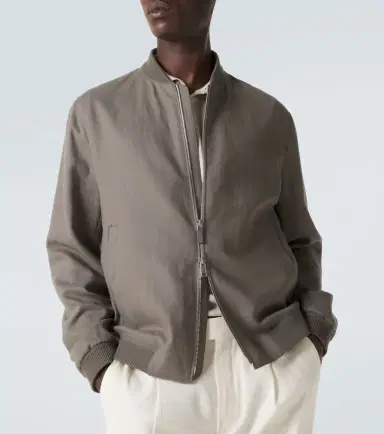 Zegna Linen bomber jacket | Thumbnail 2 Zegna Linen bomber jacket | Thumbnail 2