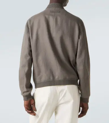 Zegna Linen bomber jacket | Thumbnail 6 Zegna Linen bomber jacket | Thumbnail 6