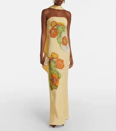 Rodarte Scarf-detail floral silk crêpe gown | Thumbnail 3 Rodarte Scarf-detail floral silk crêpe gown | Thumbnail 3
