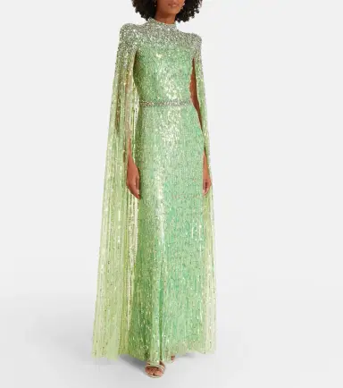 Jenny Packham Opera embellished caped gown | Thumbnail 3 Jenny Packham Opera embellished caped gown | Thumbnail 3