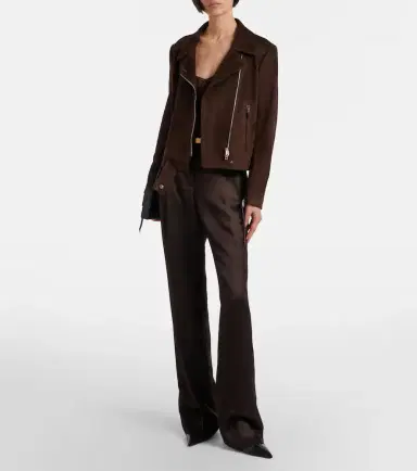 Tom Ford Pleated silk straight pants | Thumbnail 5 Tom Ford Pleated silk straight pants | Thumbnail 5
