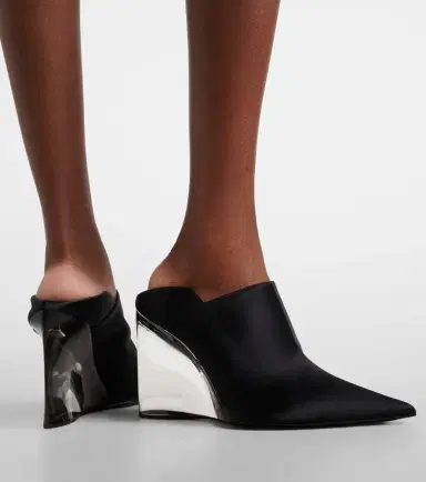 Alaïa Alaïa Invisible convertible satin wedge mules | Thumbnail 5 Alaïa Alaïa Invisible convertible satin wedge mules | Thumbnail 5