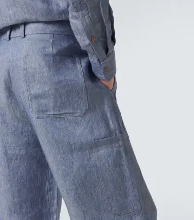 God’s True Cashmere Linen wide-leg jeans with carnelian | Thumbnail 3 God’s True Cashmere Linen wide-leg jeans with carnelian | Thumbnail 3