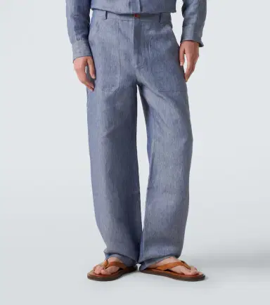 God’s True Cashmere Linen wide-leg jeans with carnelian | Thumbnail 4 God’s True Cashmere Linen wide-leg jeans with carnelian | Thumbnail 4