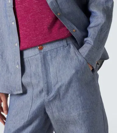 God’s True Cashmere Linen wide-leg jeans with carnelian | Thumbnail 6 God’s True Cashmere Linen wide-leg jeans with carnelian | Thumbnail 6